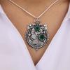 Green Onyx Gemstone 925 Sterling Silver Wedding Jewelry Women Pendant 1.9" For Women CP-44-19