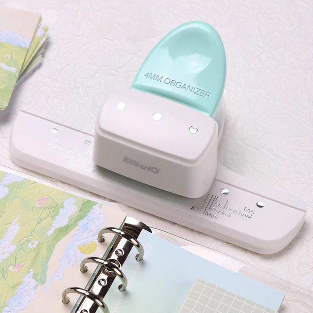 4mm Loseblattlocher Standard 3/6-Loch Verstellbarer Papierlocher 8 Blatt Kapazität Notizbücher Scrapbooking Schulbürobedarf