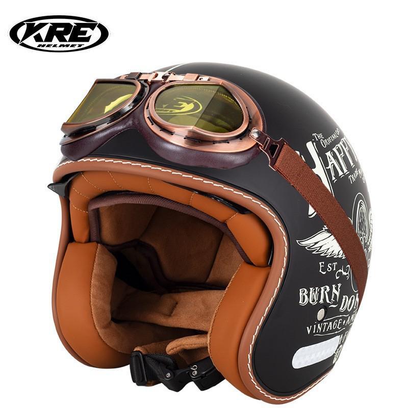 "KT67 Retro Summer Motorcycle Helmet for Men and Women"