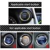 FLUGGESCHWINDIGKEIT Carbon Faser Auto Motor Start-Taste Aufkleber für Lexus IS250 IS200 IS300 ES350 ES330 GS350 GS300 NX300 NX200T RX350 RX300 LX RC (rot)