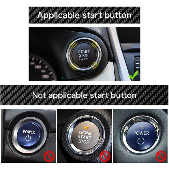 FLUGGESCHWINDIGKEIT Carbon Faser Auto Motor Start-Taste Aufkleber für Lexus IS250 IS200 IS300 ES350 ES330 GS350 GS300 NX300 NX200T RX350 RX300 LX RC (rot)