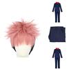 Durable And Comfortable Jujutsu Kaisen Yuji Itadori Cosplay Outfit With Synthetic Wig