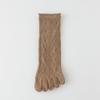 6 Pairs Women Spring and Autumn Pure Cotton Five Finger Socks Retro Solid Color Lace Striped Split Toe Socks Vintage Comfortable Socks