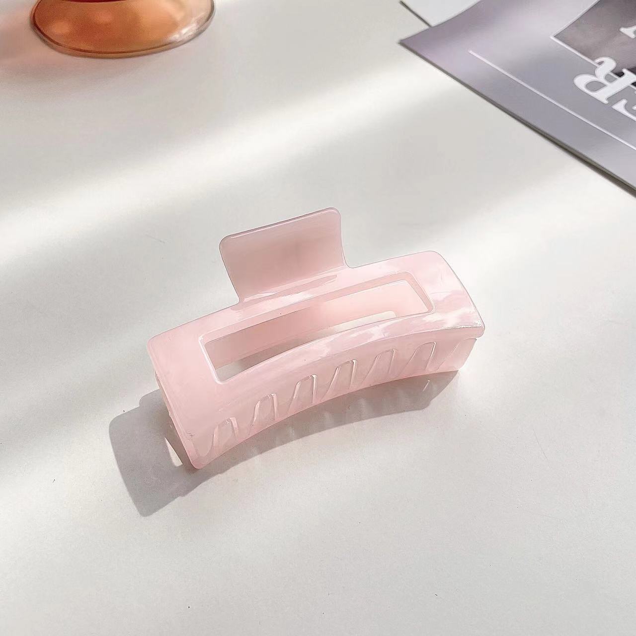 

Пластиковые когти для девочек, заколки для волос, головные уборы, большая заколка для волос, заколка-краб, модный орнамент, аксессуары для волос розовый