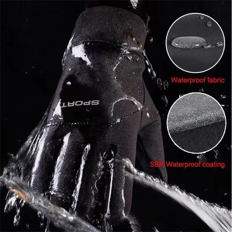 Winter Warm Gloves Touch Screen Windproof Non Slip Cold-proof Cycling Gloves Outdoor Men's Women's Running Hiking Skiing Gloves