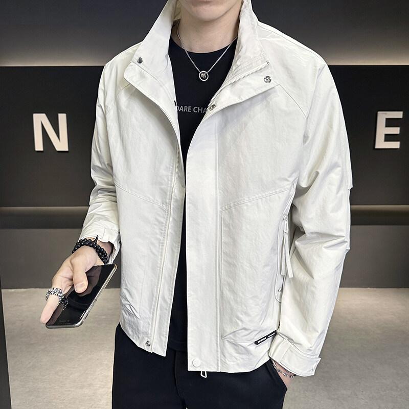 Supply Men'S Jacket Spring New Stand-Up Collar Handsome Tooling Youth Jacket Versatile Fashion Trend