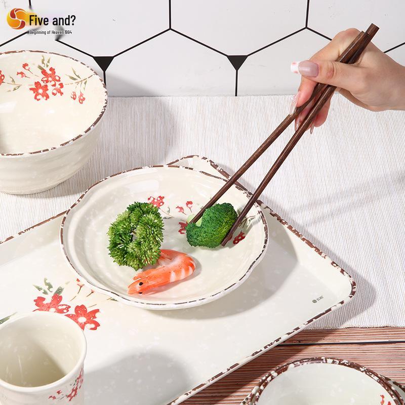 Sakura Love Melamine Tableware: Drop-Resistant Cherry Blossom Design for Catering