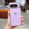 Trendy Glossy Plating Love Heart Soft TPU Case For Google Pixel 10A 10 9 Pro XL 8 7 A Skin-friendly Shockproof Bumper Back Cover
