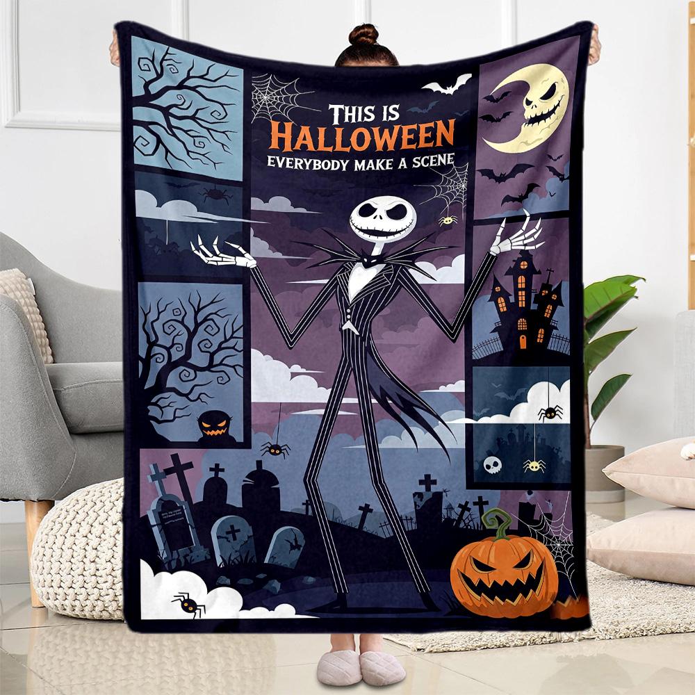Christmas Nightmare Blanket Ultra-Soft Great for Bedding Couch Bed for All Seasons Playful Design Ideal Gift for Friends Family Couples Picnic