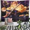 Demon Slayer Zenitsu Anime Wall Tapestry Yellow Triangle Haori Katana Lightning Manga Decor for Bedroom Game Room Gift
