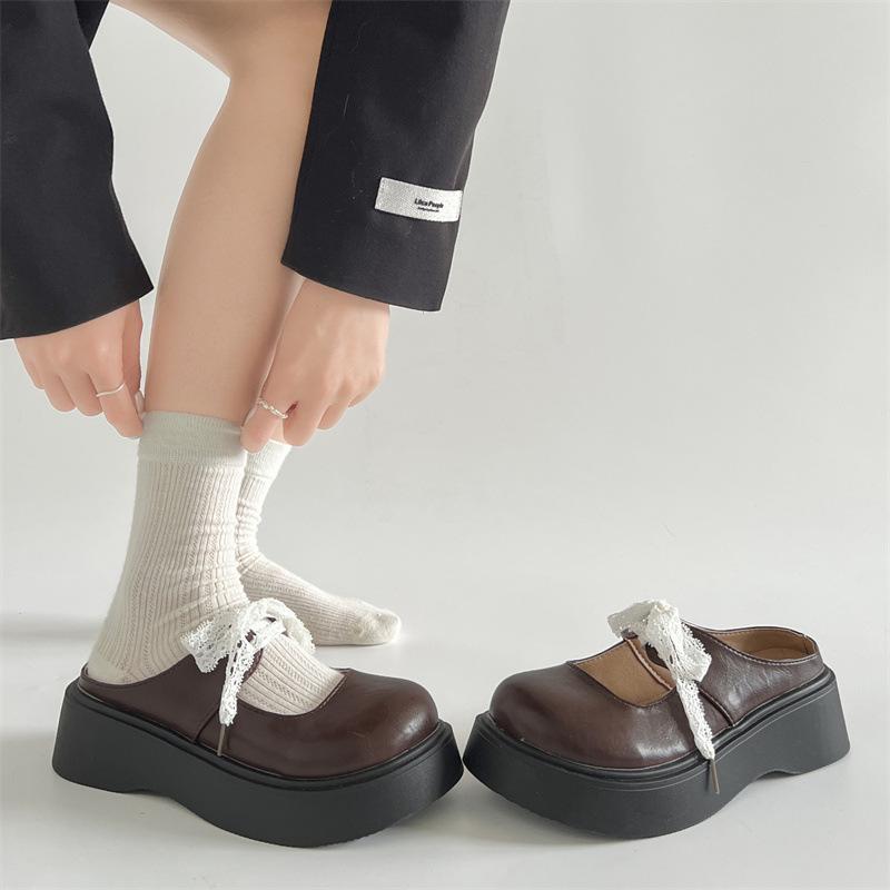 Popular French Retro Non-slip Bag Head Platform Slippers Slippers Women's 2025 New Outer Wear Summer Half Drag Light Mouth Single Shoes