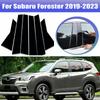 6pcs For Subaru Forester - Window Trim Covers Center Film Column B C Pillar Posts Sticker Car Accessories
