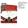 Christmas Chair Cover Cartoon Santa Claus/Snowman/Reindeer Chair Slipcover Holiday Stool Seat Cover for Dining Room Decoration
