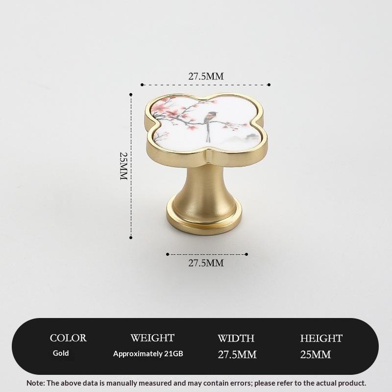 Cabinet Knobs Furniture Handles Chinese Painting Patterns Perfect For Kitchen Wardrobe Drawer Home Decoration