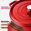 9.5Inch Non-stick Enamel Soup pot Cast iron Stew pan with Lid Household Gas Stove Induction Cooker Cooking pot Kitchen Cookware