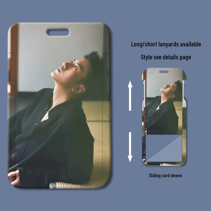 Plastic Sliding Cover ID & Meal Card Holder for Students and Office Use