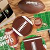 Fußball-Party-Set Enthält Speiseteller Dessertteller Servietten Becher Banner Touchdown Tischdecke für Fußball-Geburtstagsparty