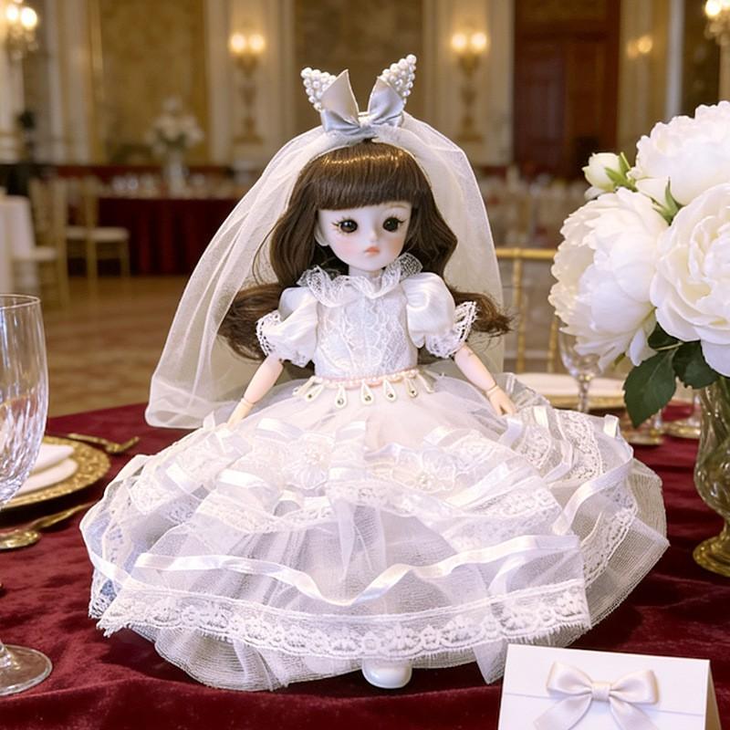 30cm Lolita Doll Outfit Set 6-Point BJD Dolls Clothes Only Non-Plush Toy Girls Ages 4-6