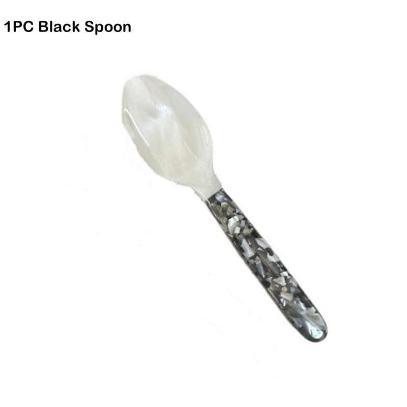 Shell Spoon Crushed Fork Coffee Ice Cream Cake Shell Fork Caviar Small Spoon Household Fruit Fork Kitchen Supplies