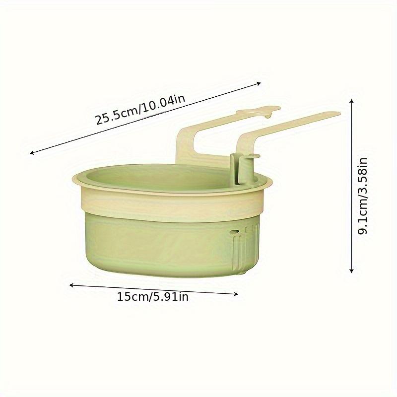 

1pc Sink Drain Basket Detachable Easy To Clean Multi-Use Adjustable Faucet Hanging Strainer Kitchen Waste Catcher зелений