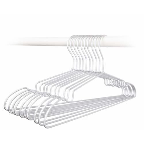 MAO DOU Aluminum Clothes Hangers, Silver, 20-Piece Set, Heavy-Duty, Non-Slip, Rust-Resistant, Bend-Resistant, Slim Design