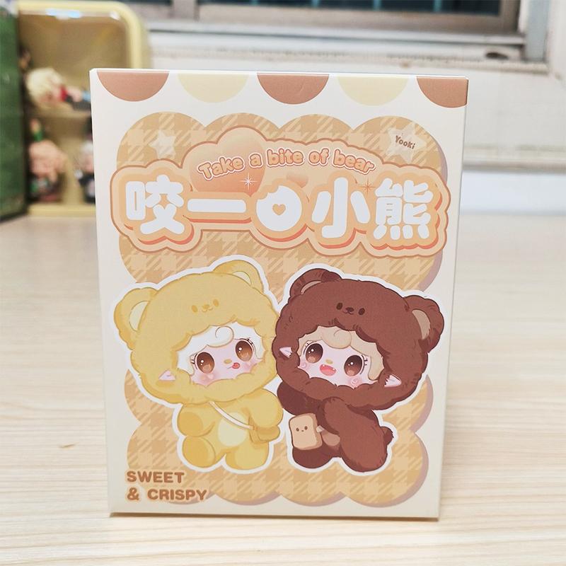 Yooki Take A Bite Of Bear Series Plush Blind Box Action Figures Collectible Mystery Stuffed Doll Toys Bag Charm Pendant Birthday