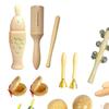 5 Pieces Musical Instruments Set Educational Toy Wooden Percussion Creative Natural Wood