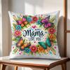 MaMa Cushion Cover Natural Linen Organic Fabric DoubleSided Printing Couch Pillow Covers Home Decor