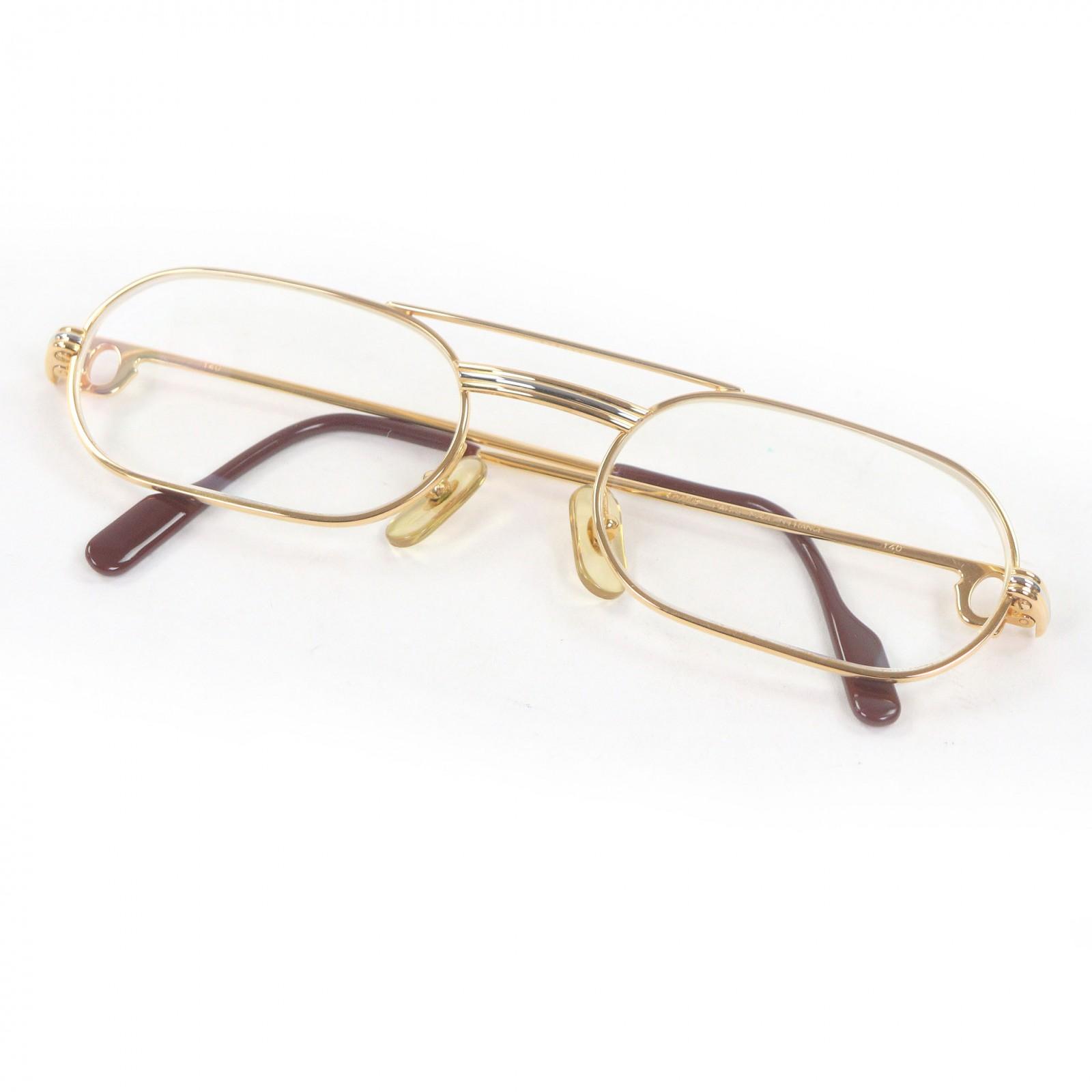 

Great Cartier Glasses Two-bridge Trinity Oval gold mens Used