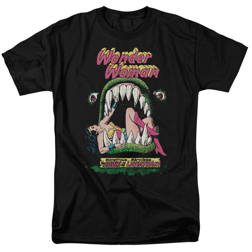 26 Wonder Woman Jaws T Shirt Licensed Comic Book Movie Tee Black Unisex T-Shirt XXL