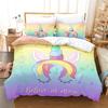 Cartoon Children Bedding Set Unicorn Duvet Cover Set Full Twin For Kids Girls Room Decor Cute Animals Quilt Cover Fashion Design