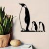 Metal Penguin Wall Art Geometric Vintage Decor Living Room