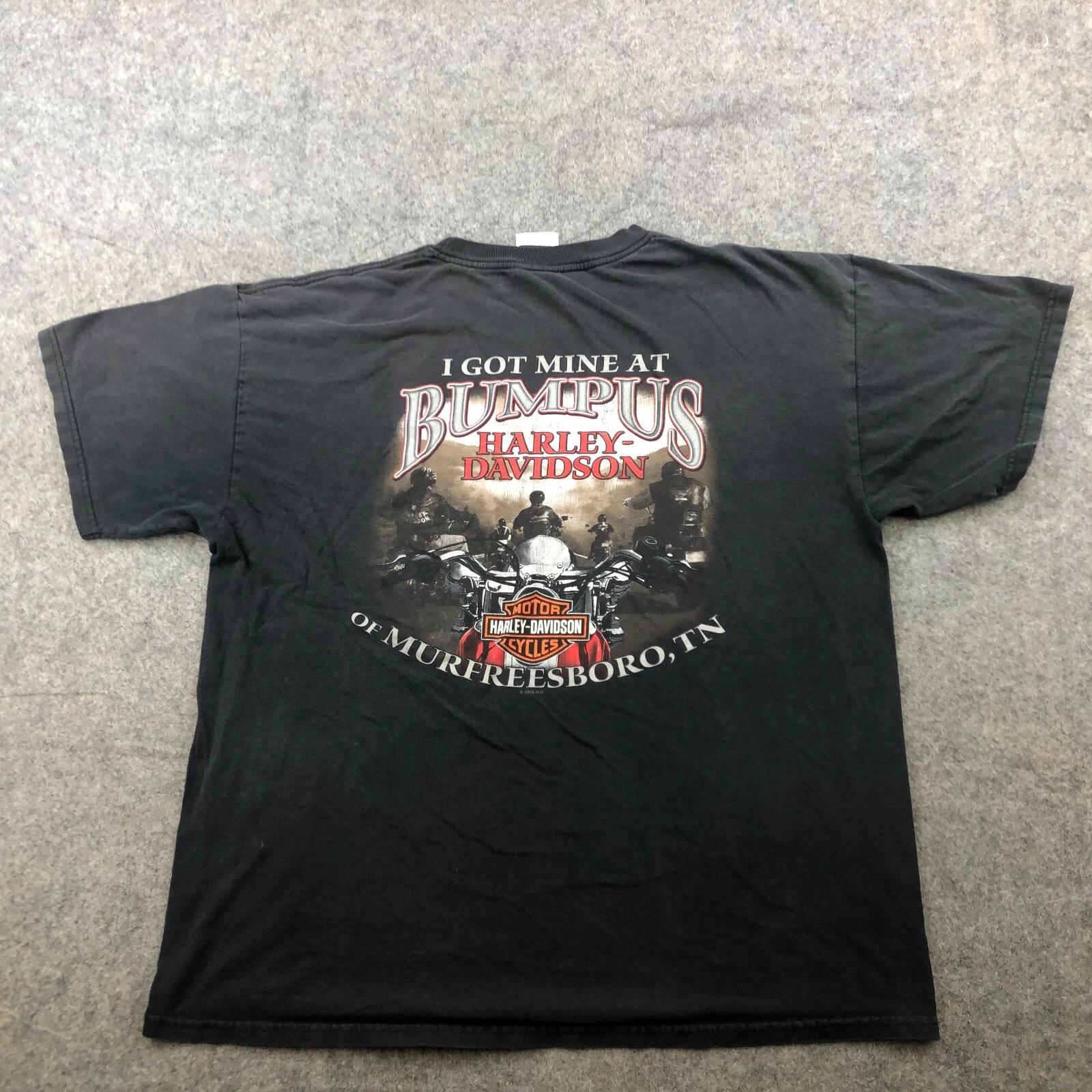 

Harley Davidson Shirt Mens XL Black Life Begins When You Get One Tennessee Y2K S