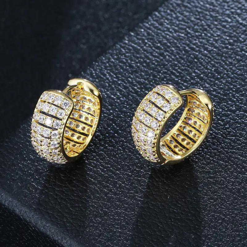 Exquisite Fashion Micro Shop Zircon U-Shaped Earrings Girl Wedding Valentine'S Day Gift Jewelry Pendant Wholesale