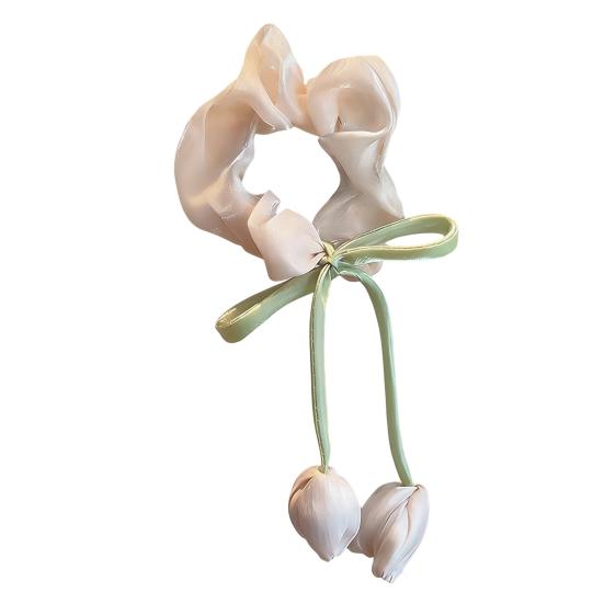 Sznurek do włosów Duże Satynowe Gumki do Włosów w Kształcie Tulipana Zapobiegają Łamaniu Włosów Gumki do Włosów dla Dziewczynek Miękkie Akcesoria do Włosów