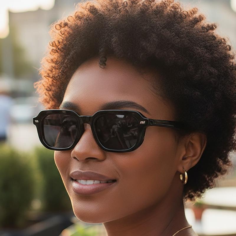 Small Square Computer Glasses Anti Blue Light Blocking Sunglasses for Women Men Zero-power Eyewear Frame Outdoor