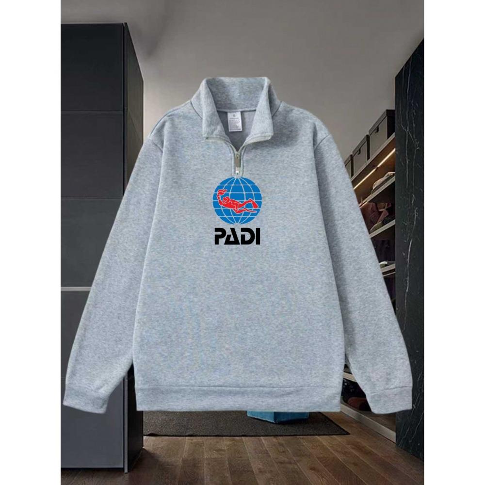 Men's Logo Hoodie - Black Loose Zipper Pullover Casual All Seasons Comfortable, Casual Hoodie, Sweater Hoodie