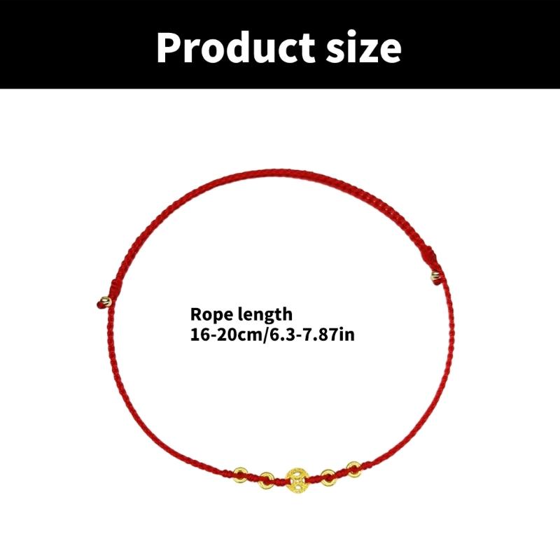 Artistic Handmade Bracelet with Red Cord and Beads Trendy Wrist Jewelry Traditional Bracelet Suitable for All Ages