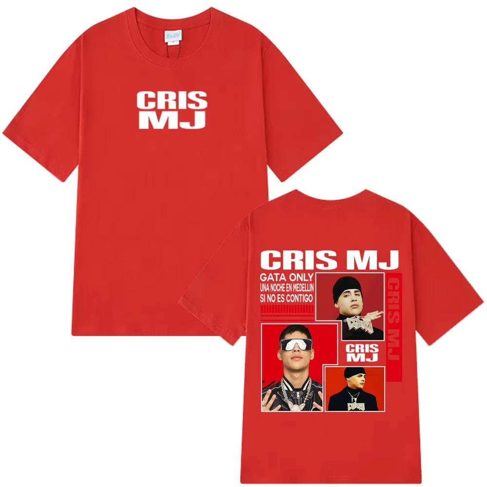Rapper Cris Mj Tour 2026 estate Merch T-shirt uomo donna T-shirt vintage y2k abbigliamento Top a maniche corte Puro Cotone Streetwear