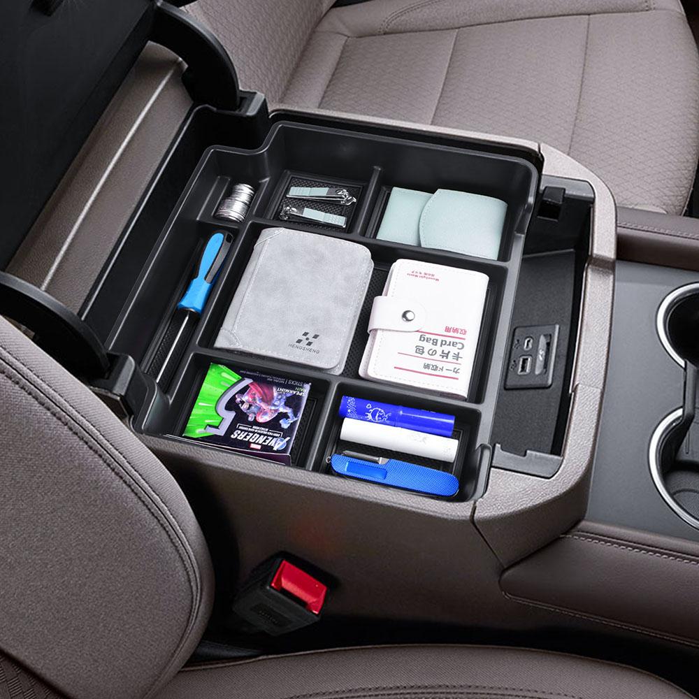 Full Size Center Console Organizer for Chevy Suburban Tahoe GMC Yukon Accessories 2025-2025, Interior Armrest Storage Box