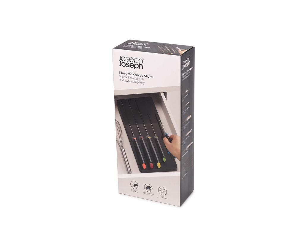 Joseph Joseph Kitchen Knife Knife Store Multicolor Elevate Stainless Steel with Storage Tray 10545 5 Piece Set [Genuine Product]