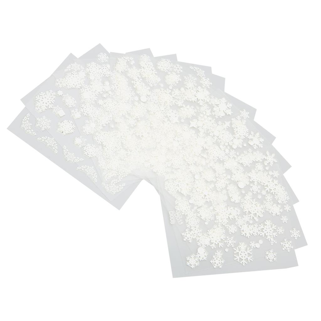 12 Sheets Nail Art Stickers Christmas Self Adhesive Snowflake Manicure Decals Accessories for Women Girls