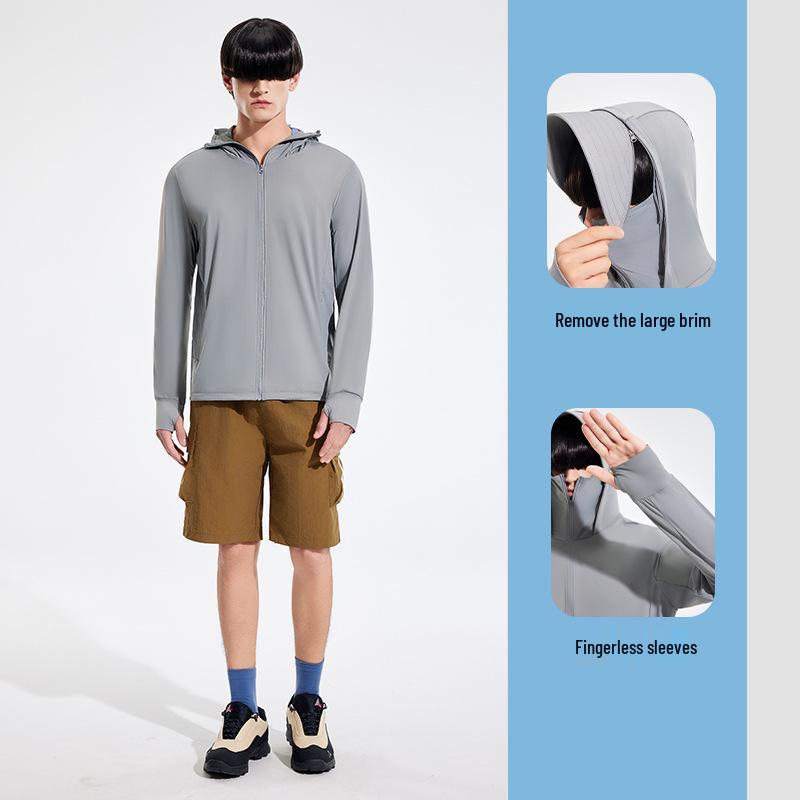 Ultra Cool Ice Silk Sun Protection Jacket - Breathable, UV Shielding for Women & Men with Large Brim - Perfect for Outdoor Summer Wear