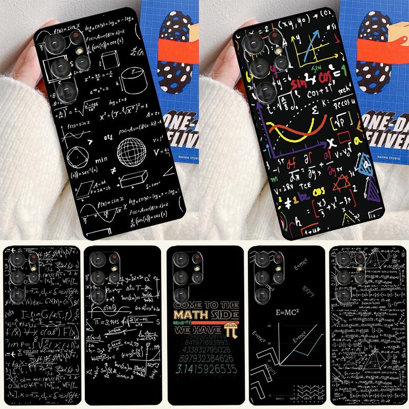 Mc2 With E=mc Math Soft Case For Samsung Galaxy S25 Ultra S9 S10 S20 S21 S22 S23 S24 Plus S24 FE Funda Cover