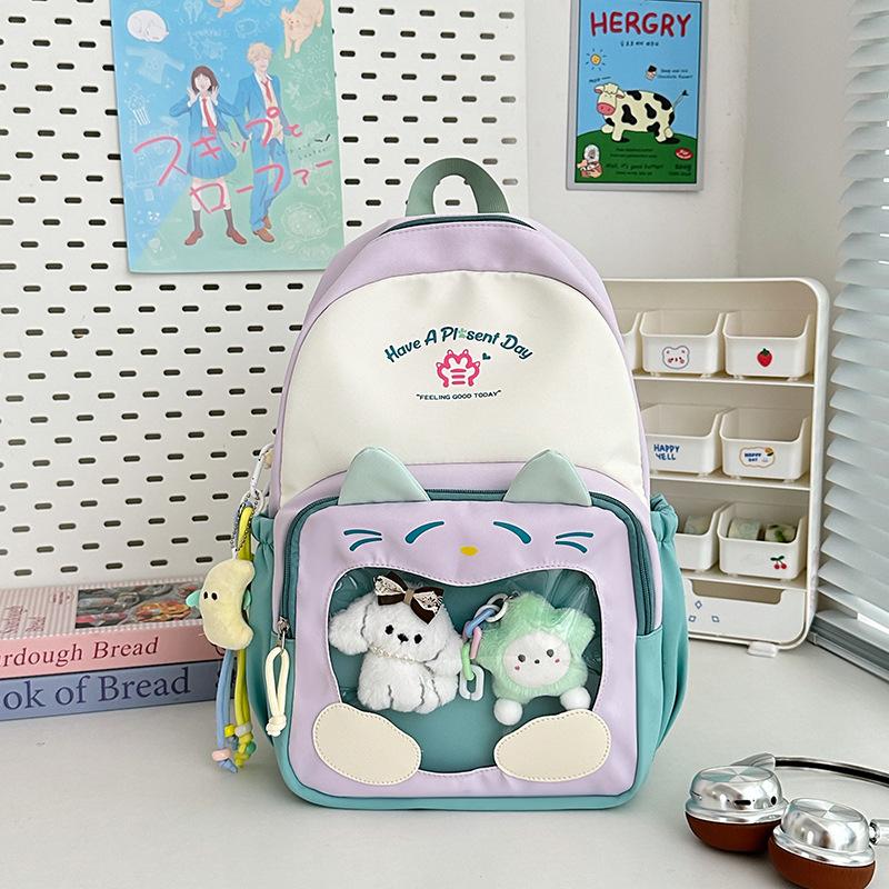Neuer Stil Studenten-Schultasche Trendige Pain Bag Niedlich Große Kapazität Mittel- und Oberstufenschüler Transparenter Schulrucksack Rucksack für Frauen single pack