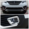 For Peugeot 5008 2017 - Car Front Fog Lights Lamps Frame Decoration Cover Trim ABS Chrome Accessories Exterior Refit Kit