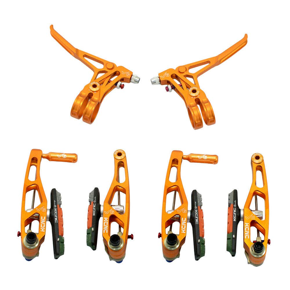 KCNC V6 VB6 MTB Set and SK2171 V-Brake (V-Brakes Levers), Gold,