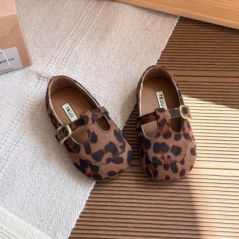 

Girls Leather Shoes Toddlers Flats Princess Sweet Little Kids Soft Shoes T-strap Retro Classic Children s Dress Shoes for Party 21 леопардовый