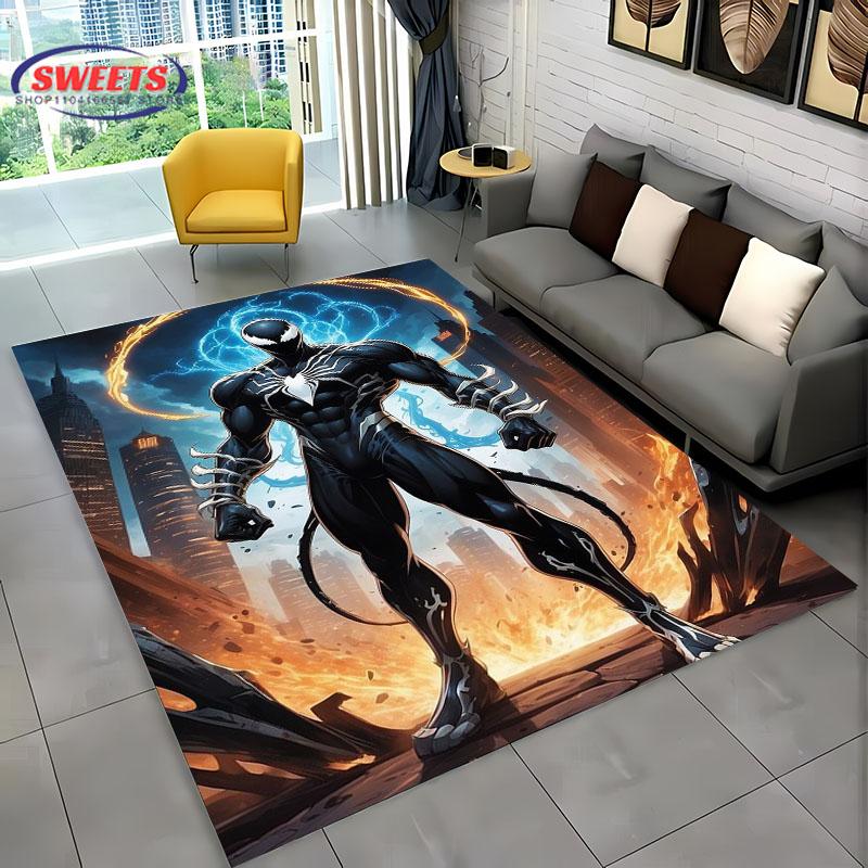 Neuankömmling V-VEN0M Teppich, Haushaltsartikel für Wohnzimmer und Schlafzimmer, Sofamatten für Kinderzimmer, Fußmatte Boden Anti-Rutsch Teppich, Geschenk