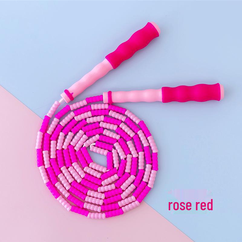 Children's Professional Bamboo Jump Rope - Soft Beads, Junior To College Fitness Competition